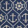 7' x 9' UV Treated Polypropylene Navy Area Rug