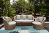 7' x 9' UV Treated Polypropylene Turquoise Area Rug