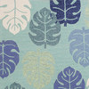 7' x 9' UV Treated Polypropylene Turquoise Area Rug