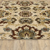 7' x 9' Ivory and Red Floral Vines Area Rug