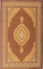 7' x 9' Red and Beige Medallion Area Rug