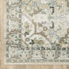 7' x 9' Beige and Ivory Medallion Area Rug