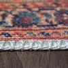 7' x 9' Brown Medallion Stain Resistant Area Rug