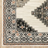 8' x 10' Abstract Ivory and Gray Geometric Indoor Area Rug