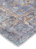 8' x 10' Blue Gray and Orange Floral Area Rug