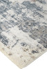 8' x 10' Blue Gray and Ivory Abstract Stain Resistant Area Rug