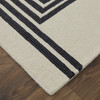 8' x 10' Gray Ivory and Black Wool Abstract Tufted Handmade Area Rug