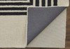 8' x 10' Gray Ivory and Black Wool Abstract Tufted Handmade Area Rug