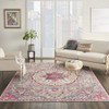 8' x 10' Pink and Gray Power Loom Area Rug