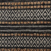 8' x 10' Black and Tan Decorative Striped Area Rug