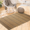 8' x 10' Tan and Gray Bohemian Striped Area Rug