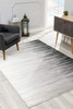 8' x 10' Black Abstract Dhurrie Area Rug