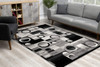 8' x 10' Gray Abstract Dhurrie Polypropylene Rectangle Area Rug