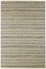 8' x 10' Blue and Beige Chevron Striped Area Rug