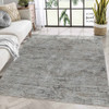 8' x 10' Beige Abstract Stain Resistant Area Rug
