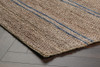 8' x 10' Beige Striped Hand Woven Area Rug