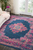 8' x 10' Blue Power Loom Area Rug