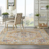 8' x 10' Yellow and Ivory Power Loom Area Rug