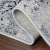 8' x 10' Silver and Gray Geometric Medallion Stain Resistant Area Rug