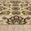 8' x 10' Ivory and Red Floral Vines Area Rug