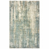 8' x 10' Blue and Gray Abstract Splash Indoor Area Rug