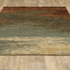 8' x 10' Blue and Brown Distressed Area Rug