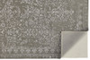 8' x 10' Gray Taupe and Silver Wool Floral Tufted Handmade Distressed Area Rug