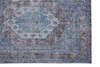 8' x 10' Blue Gray and Gold Floral Stain Resistant Area Rug