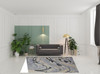8' x 10' Blue Gray and Taupe Abstract Tufted Handmade Area Rug