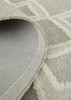 8' x 10' Gray and Ivory Wool Geometric Tufted Handmade Stain Resistant Area Rug