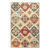 8' x 10' Cream and Rust Wool Geometric Tufted Stain Resistant Area Rug