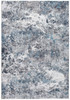 8' x 10' Blue and Gray Abstract Dhurrie Area Rug