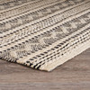 8' x 10' Black and Blush Chevron Stripe Area Rug