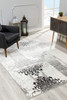 8' x 10' Gray Damask Dhurrie Area Rug