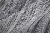8' x 10' Gray and Ivory Striped Hand Woven Stain Resistant Area Rug