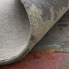 8' x 10' Blue Pink and Gray Wool Floral Tufted Handmade Area Rug