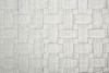 8' x 10' White & Silver Striped Hand Woven Area Rug