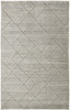 8' x 10' Ivory and Silver Striped Hand Woven Area Rug