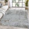 8' x 10' Beige Abstract Power Loom Stain Resistant Area Rug