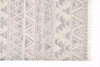 8' x 10' Ivory Gray and Blue Wool Geometric Dhurrie Flat Weave Handmade Area Rug