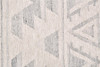 8' x 10' Ivory Gray and Blue Wool Geometric Dhurrie Flat Weave Handmade Area Rug