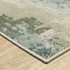8' x 10' Blue Green Grey and Ivory Abstract Power Loom Stain Resistant Area Rug