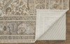 8' x 10' Tan Brown and Ivory Floral Power Loom Distressed Area Rug
