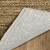 8' x 10' Natural Jute Dhurrie Hand Woven Rectangle Area Rug