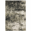 8' x 10' Charcoal Grey and Beige Abstract Power Loom Stain Resistant Area Rug