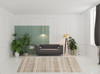 8' x 10' Ivory Grey Tan and Brown Abstract Power Loom Stain Resistant Area Rug