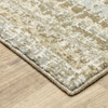 8' x 10' Ivory Grey Tan and Brown Abstract Power Loom Stain Resistant Area Rug