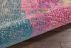 8' x 10' Pink and Blue Abstract Power Loom Area Rug