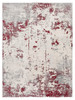 8' x 10' Red Abstract Dhurrie Rectangle Area Rug
