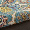 8' x 10' Blue Floral Power Loom Rectangle Area Rug